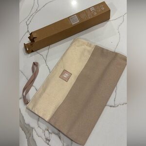 Nespresso beach Beige and Tan Zippered Pouch